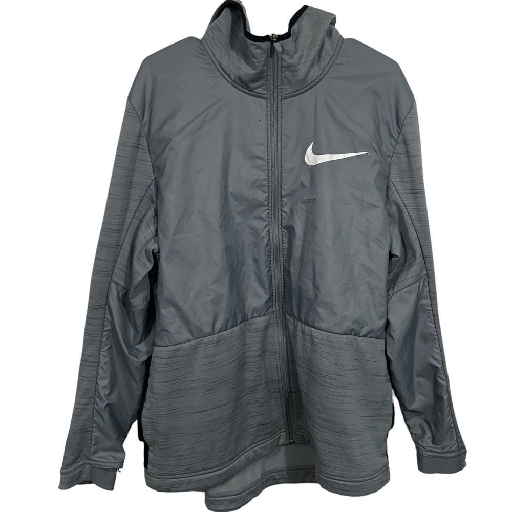 Nike Dri-Fit Grey Windbreaker Hooded Jacket